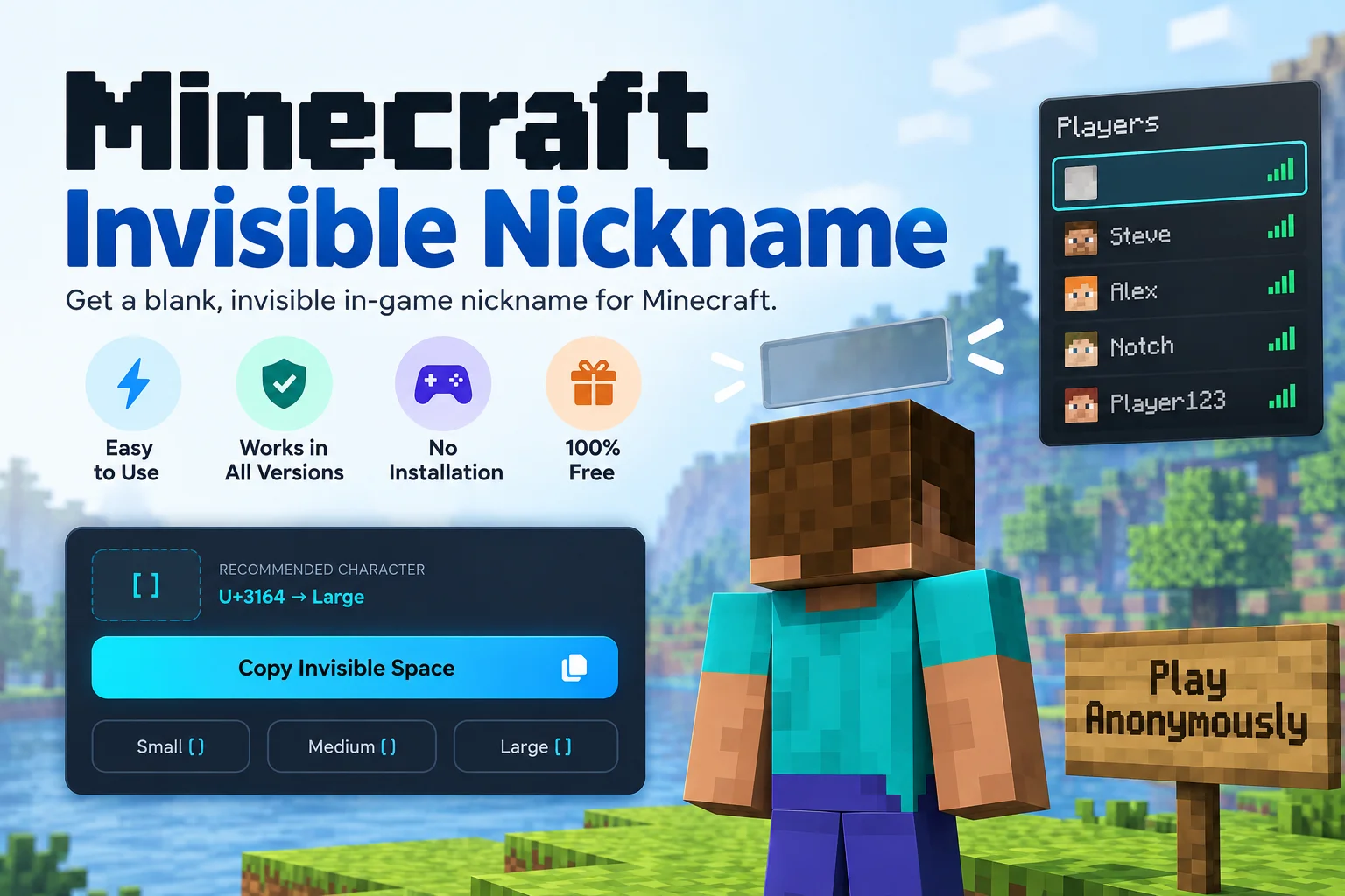 Invisble Nickname Minecraft