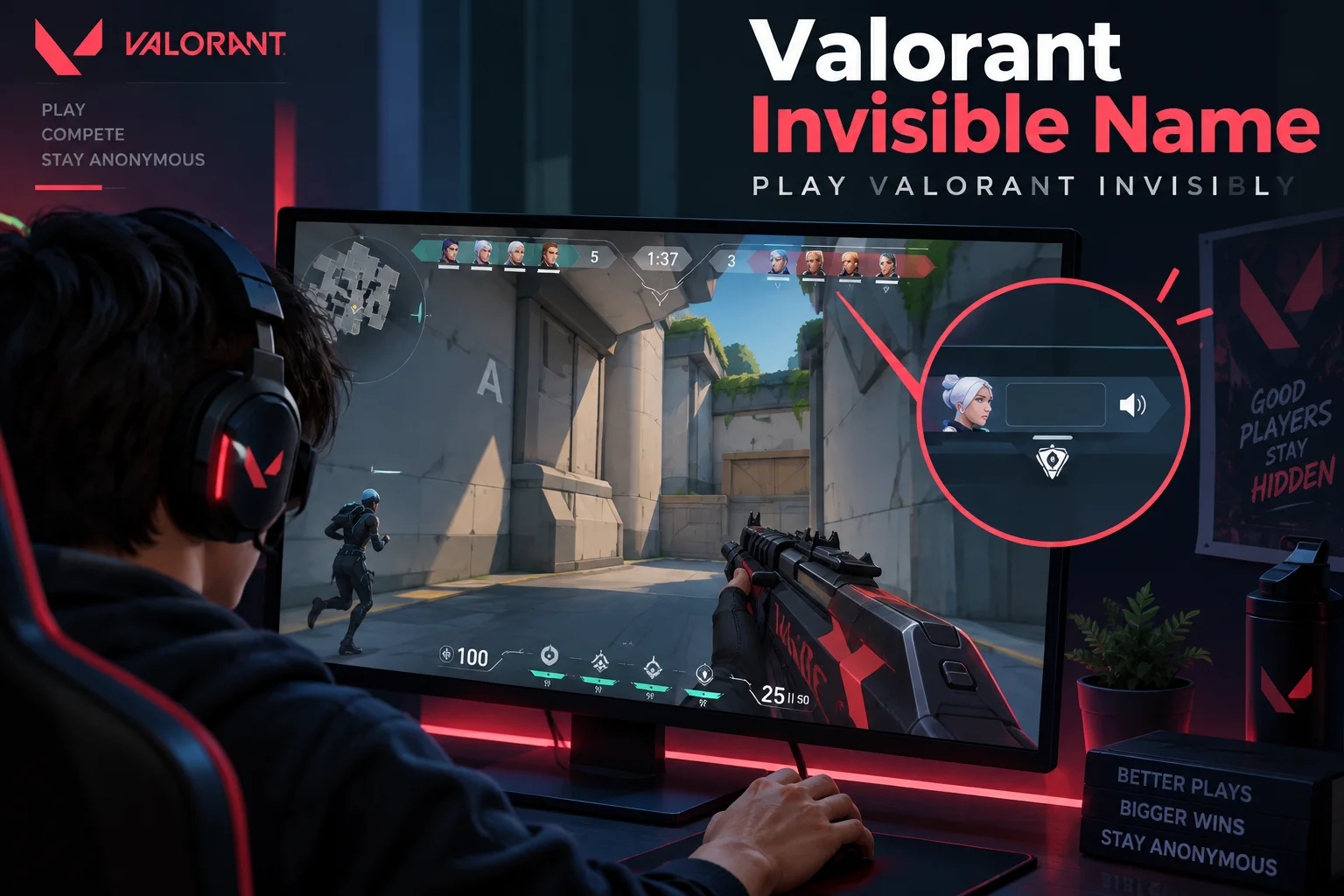 play valorant with an invisible name